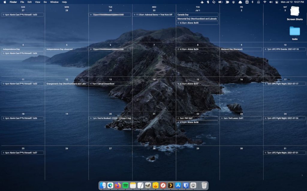 Usar web Google Calendar como fondo escritorio macOS