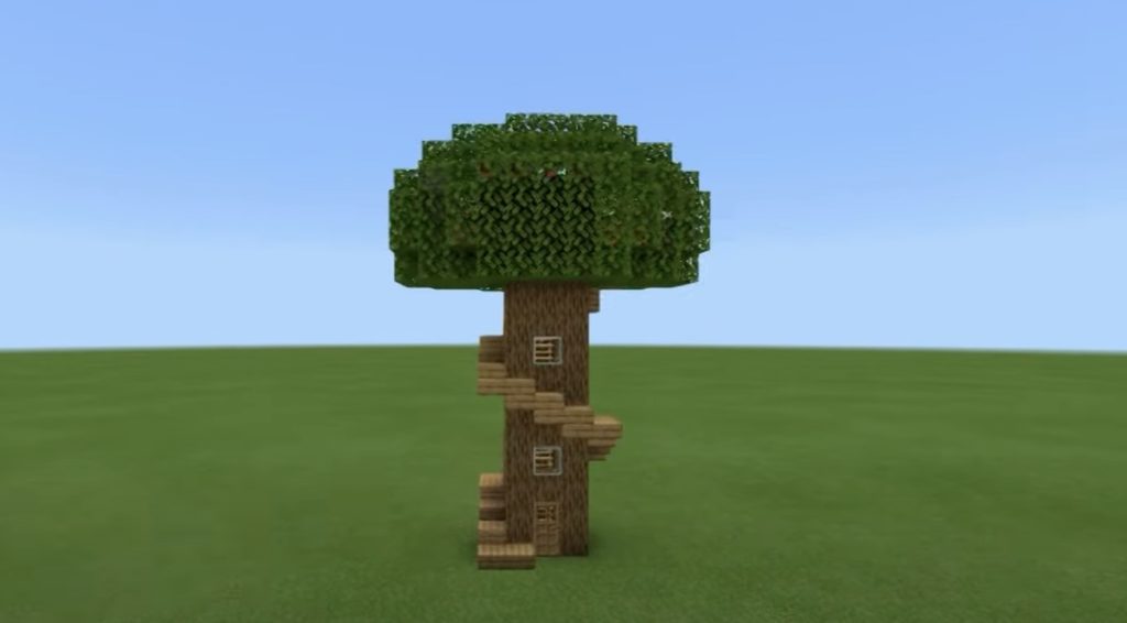 La casa del árbol en Minecraft.