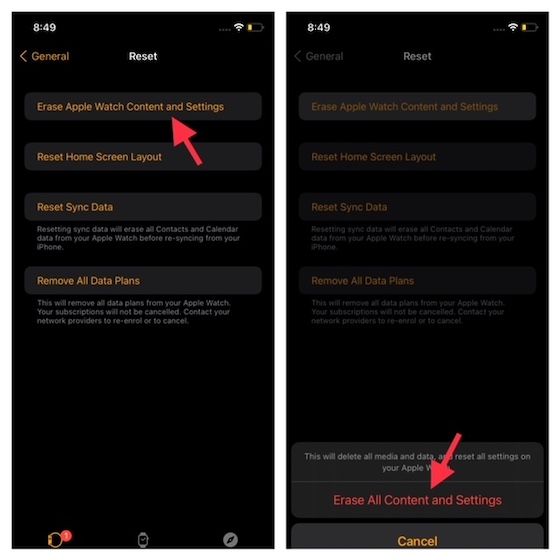 Último paso para restablecer contraseña de Apple Watch