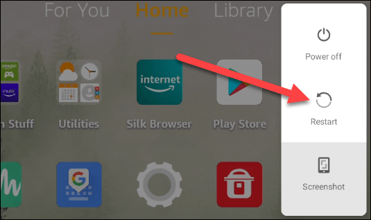 Reiniciar tableta Amazon Fire.