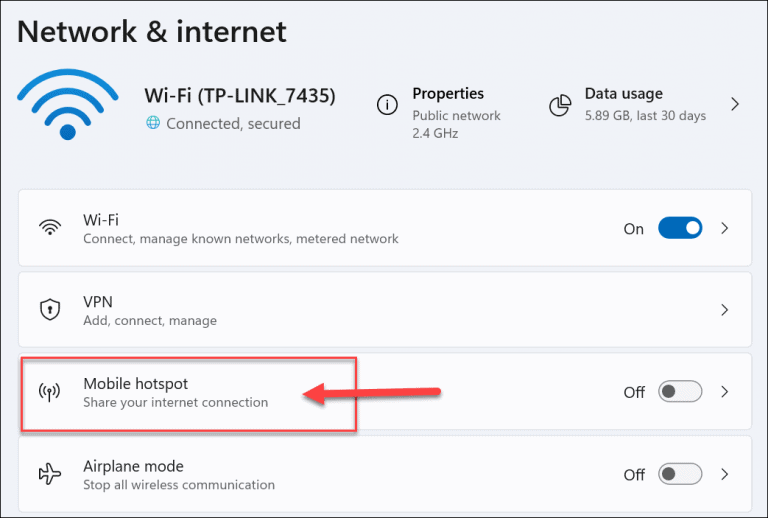 Cómo crear punto acceso móvil.