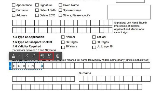 Espacios entre texto en PDF desde Edge.