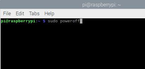 Apagar Raspberry Pi.