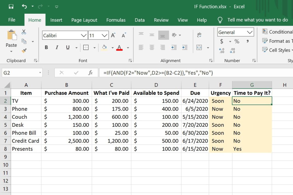 funciones lógicas Excel 2