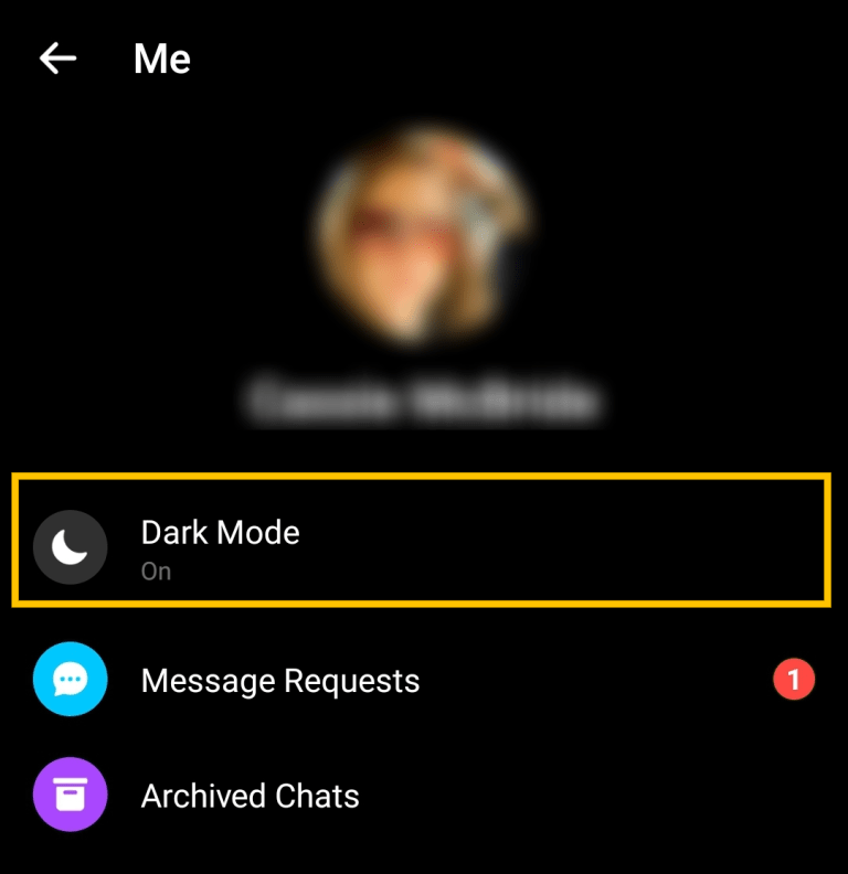 Dark mode.