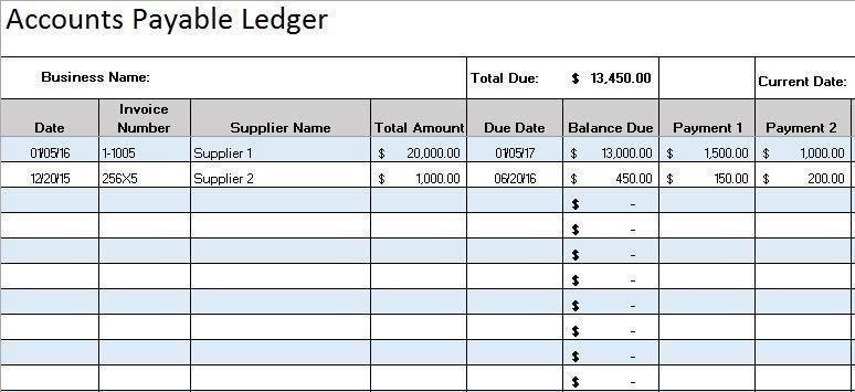 Accounts Payable Template