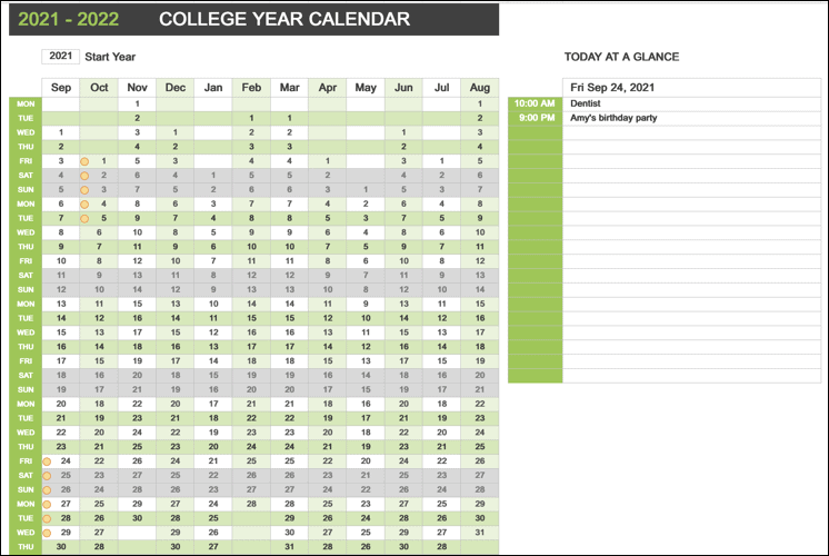 Plantilla de Horarios.