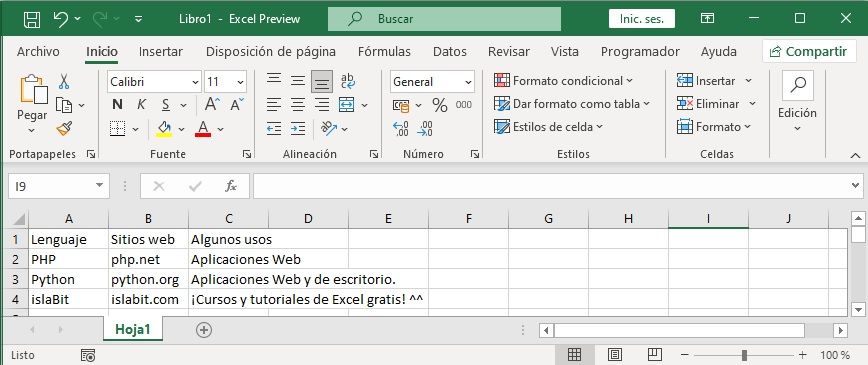 exportar HTML Excel JavaScript