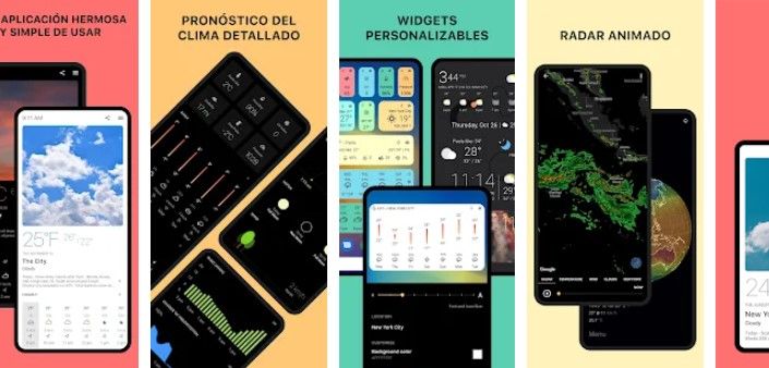 Una de las mejores mejores aplicaciones meteorológicas.