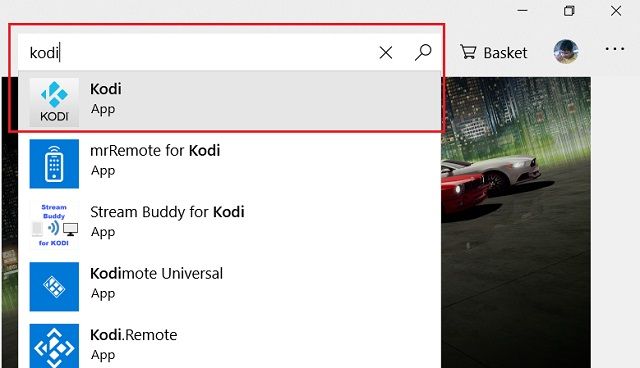 Buscamos Kodi en la tienda de Windows.