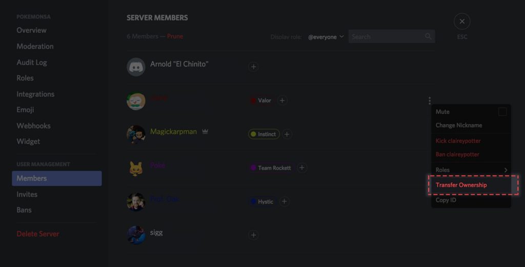 transferir propiedad servidor Discord 3