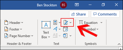 Línea de firma en Word.