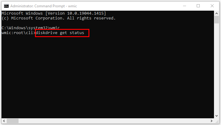 comprobar el estado del HDD.