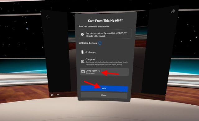 Transmitir Oculus Quest a una TV