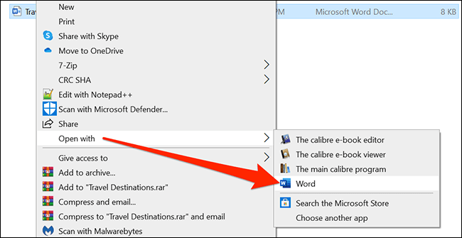 Abrir documento de Google Docs con Word.