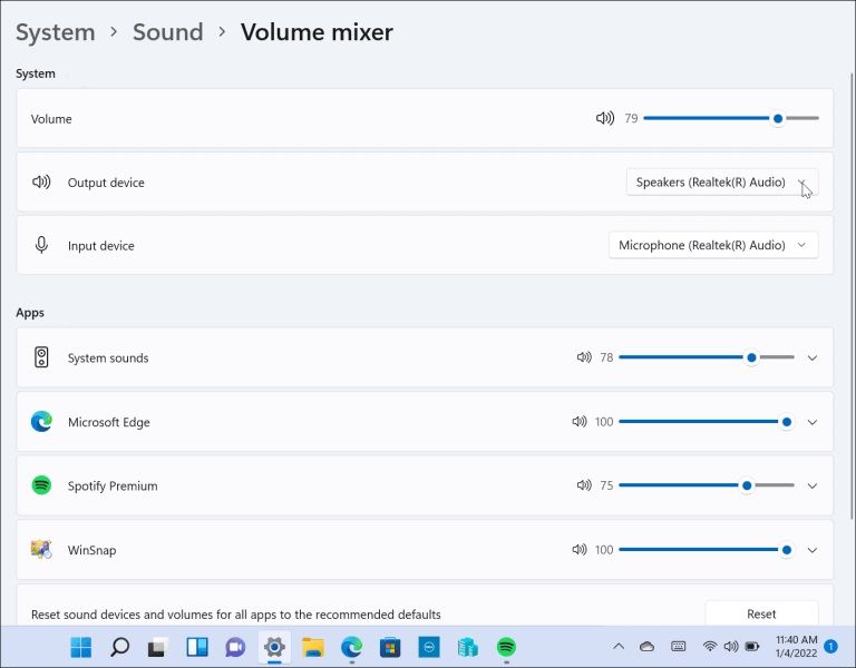 restaurar mezclador volumen Windows 2