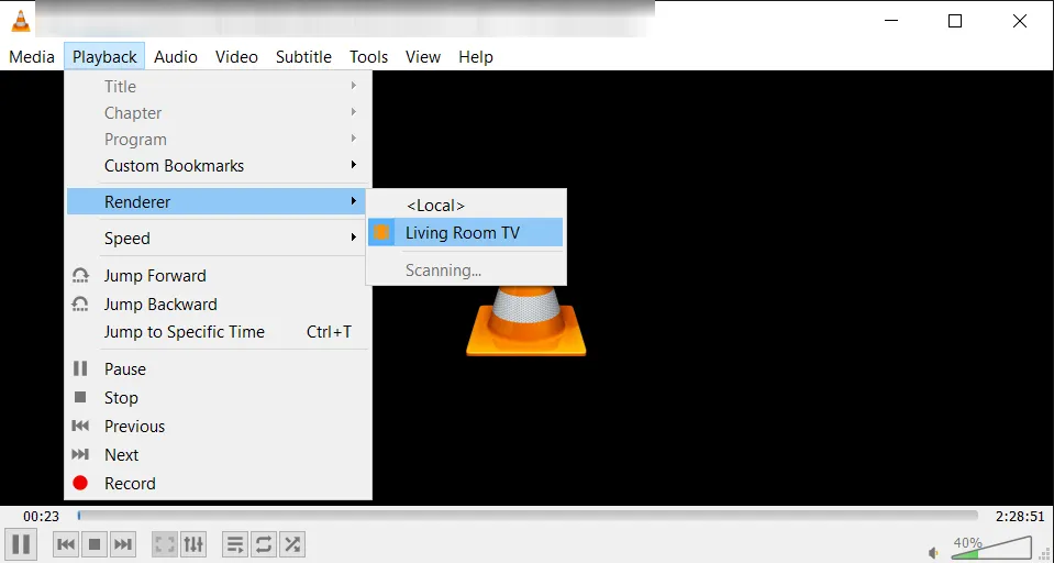 Usar VLC Player para transmitir a Chromecast.