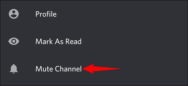 Silenciar el canal de Discord.