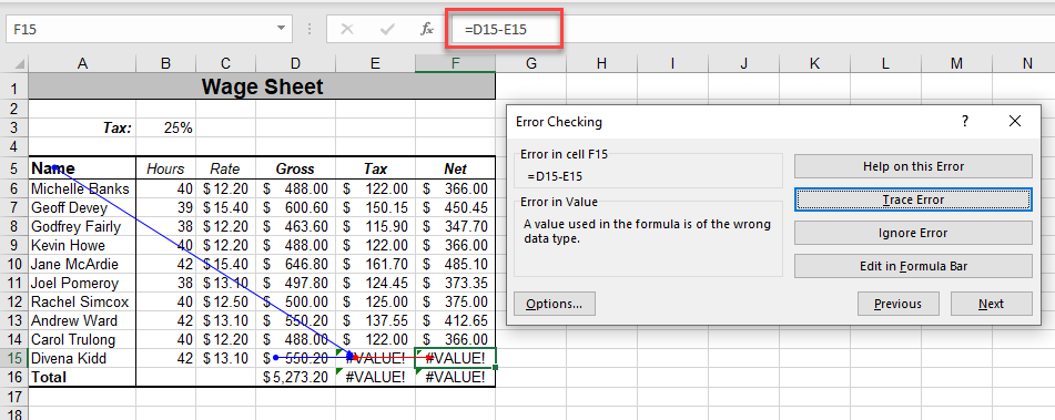 Celdas de Excel.