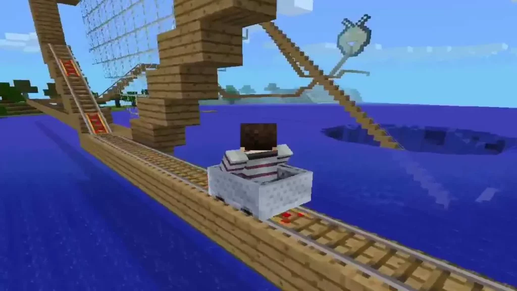 Una montaña rusa es una de las cosas más divertidas que podemos construir en Minecraft.