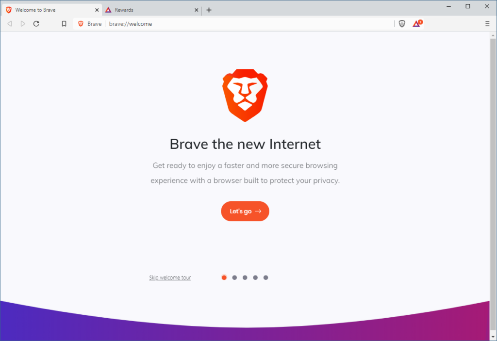 cambiar página inicio Brave 2