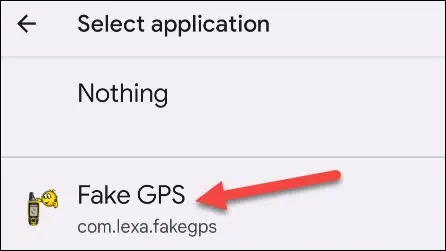 Seleccionamos Fake GPS.