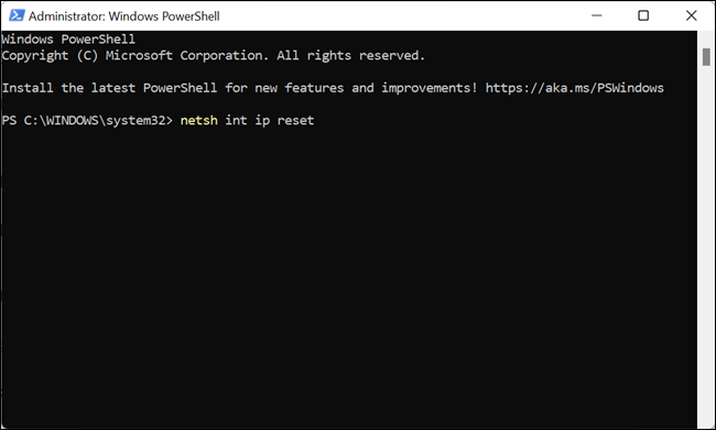 Comando para restablecer TCP/IP.