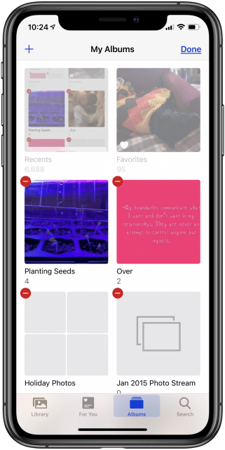 Así terminamos de eliminar álbumes fotos iPhone
