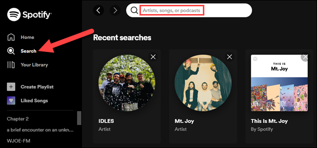 Usar reproductor web en Spotify