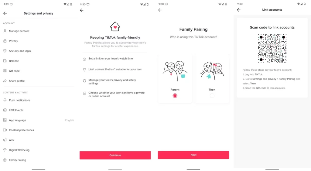 configurar TikTok Family Pairing 4