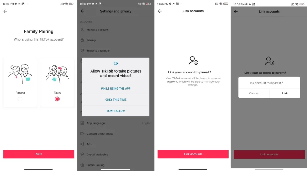 configurar TikTok Family Pairing 5