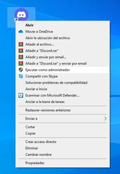 Ejecutar Discord como administrador.