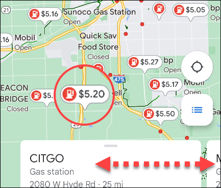 Gasolineras o estaciones de servicios más baratas.