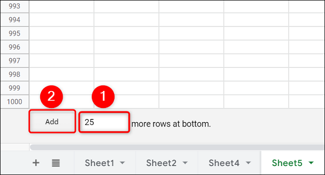 Cómo agregar filas en Google Sheets