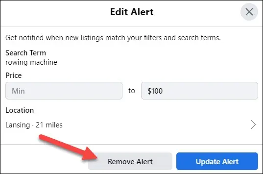 Cómo configurar alertas de Facebook Marketplace