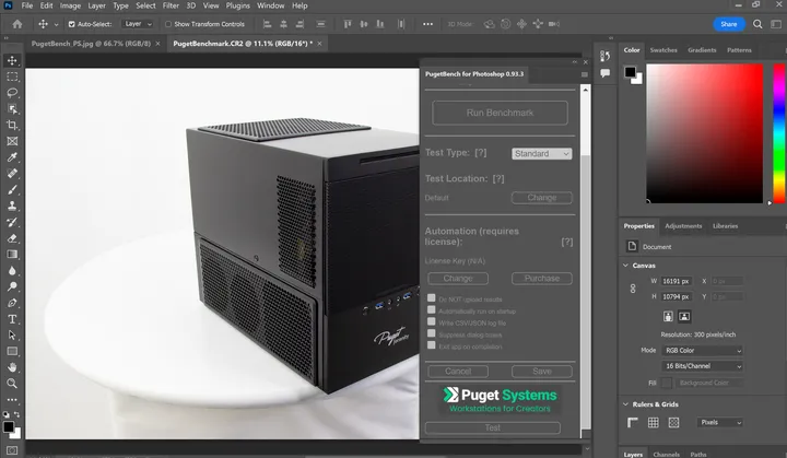 ejecutar PugetBench Photoshop 3