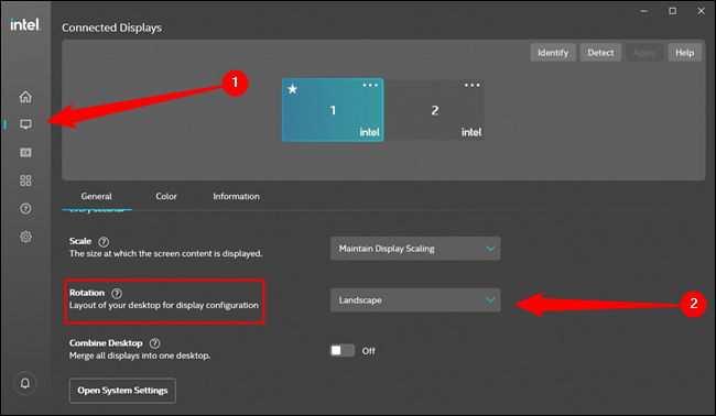 Aprende a rotar la pantalla de una PC desde al panel de Intel.