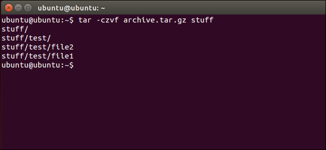 comprimir archivos tar Linux 2