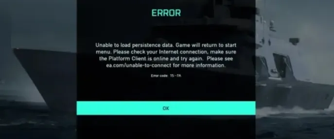 Código de error en Battlefield 2042