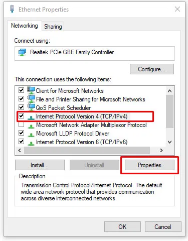 Propiedades IPv4