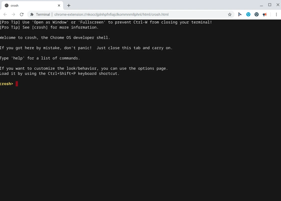 CROSH Commands Chromebook 2