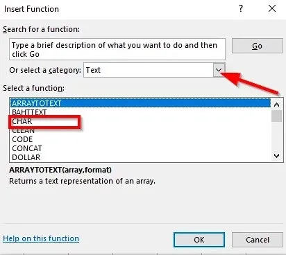 Cómo crear una lista de viñetas con la función CHAR en Excel