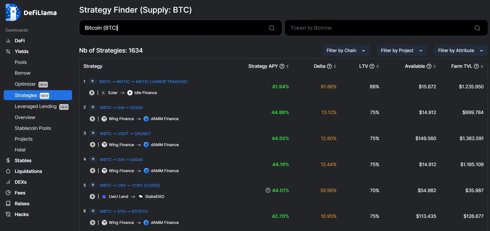 buscador estrategias DeFi