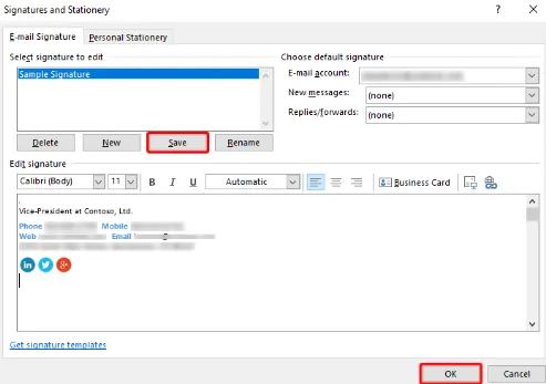 Cambiar firma Outlook en Windows.