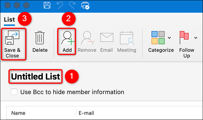 Crear lista distribución Outlook