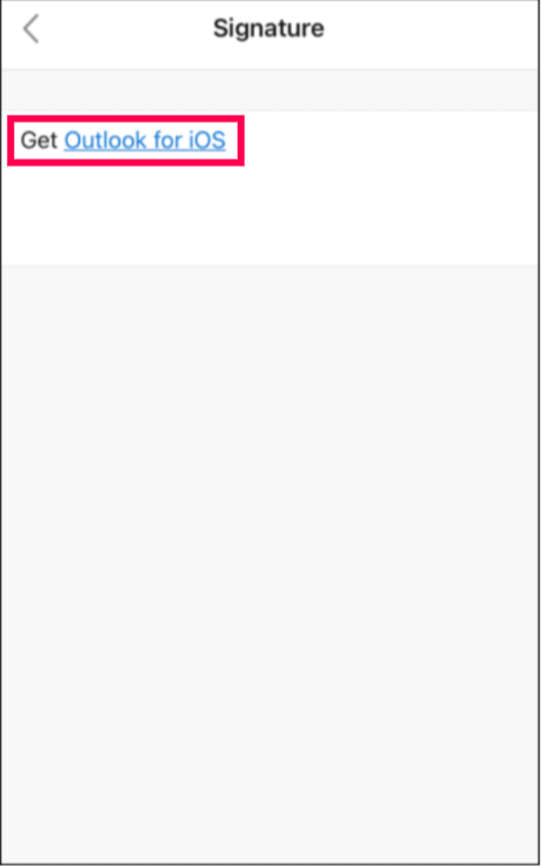 Quitar firma de Outlook en iOS.