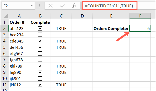 Casillas de verificación en Microsoft Excel