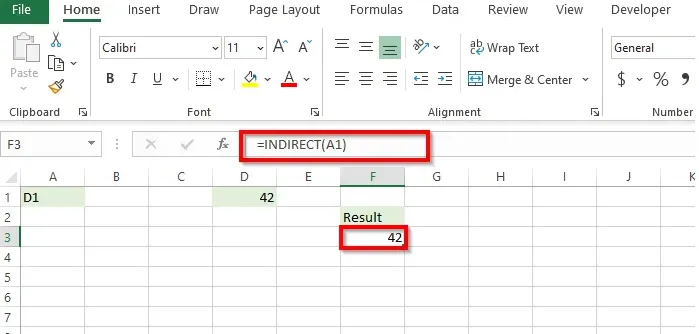 Usar la función de Excel.