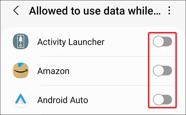 Aplicaciones que seguirán usando datos en segundo plano.