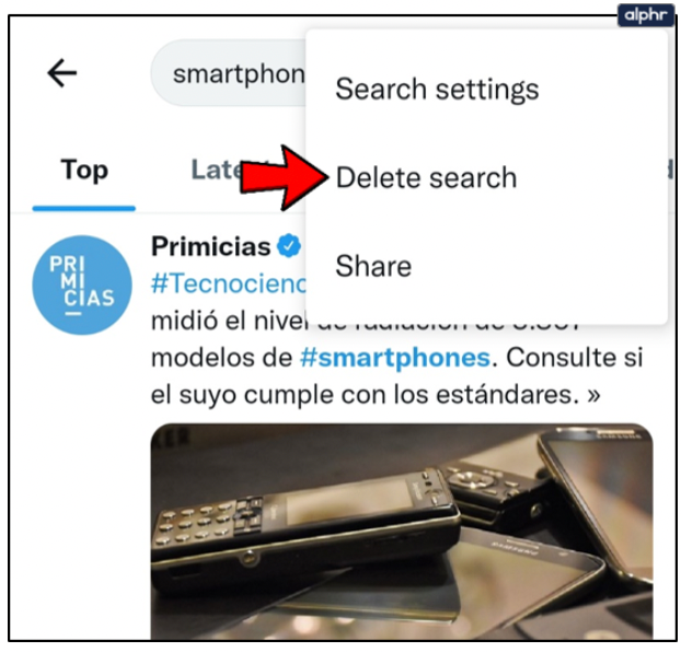 borrar búsquedas guardadas Twitter 6